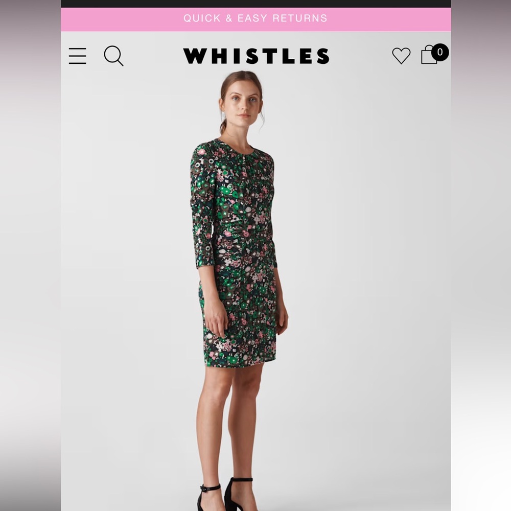 Whistles ✨like new✨ Bodycon Floral Silk-Blend Dress, US 6